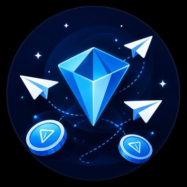 Аватар TON MultiSender с символикой TON и Telegram